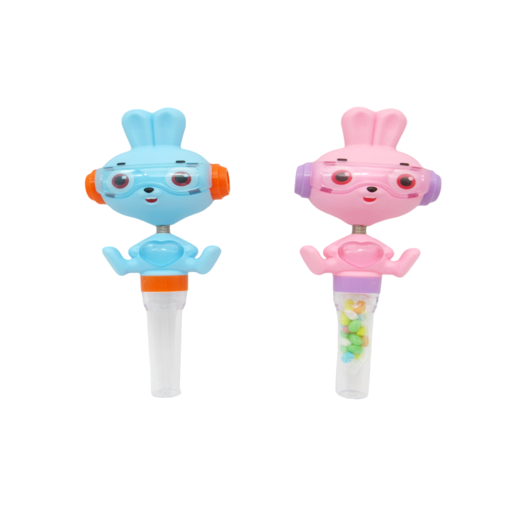 Rabbit shaking whistle candy toy